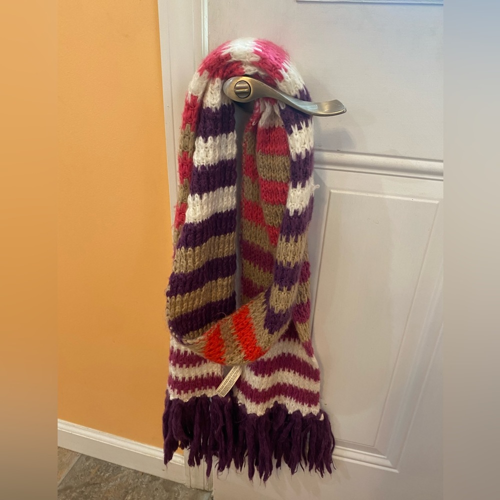 Pink and purple scarf